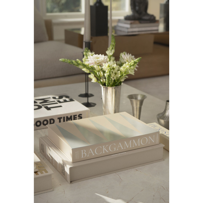Backgammon Printworks Art of Backgammon Mirror, beżowy, lustrzana plansza