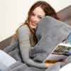 Koc elektryczny grzewczy XL 160x120 Cocoon Plaid 160W | Miękki koc podgrzewany z timerem szary