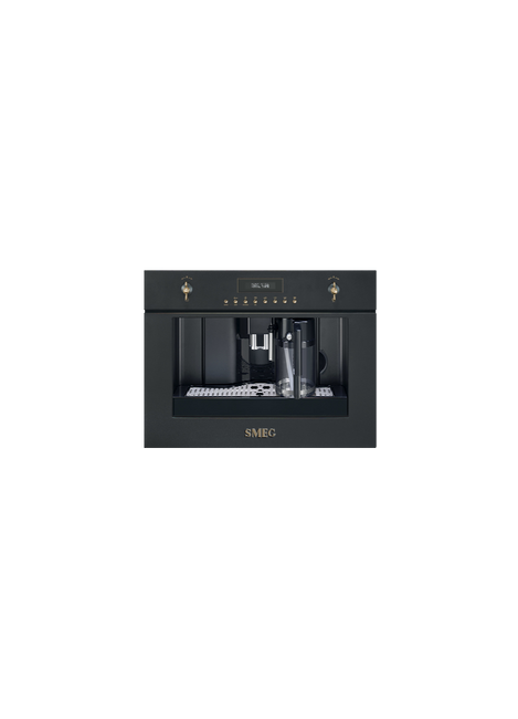 Smeg - Ekspres do kawy, Cortina/Coloniale Coloniale Cms8451a Antracyt (Pokrętła z Mosiądzu i Złote)