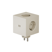 Rozszerzacz gniazd Square 2 z podwójnym Usb-c o mocy 30 W - beżowy - Avolt