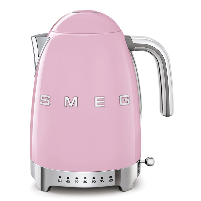 Smeg - Czajnik z regulacją temp., P. Róż 50's Style KLF04PKEU Pastelowy Róż