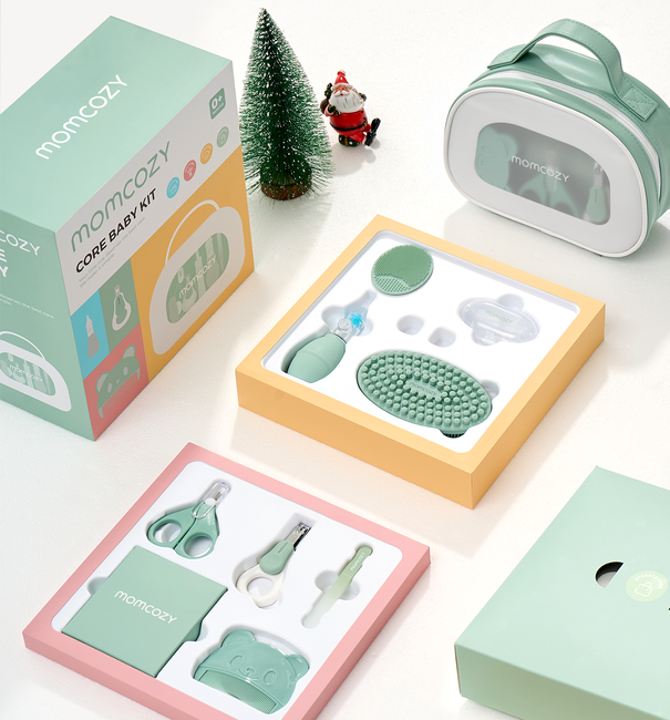 Zestaw do pielęgnacji niemowlęcia Momcozy All-in-1 Core Baby Kit CK17, zielony