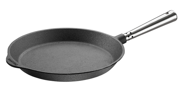 Professional Patelnia płytka ze stalową rączką - 26 cm, Czarny - Skeppshult