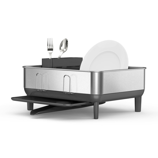 Ociekacz do naczyń Compact - stal nierdzewna Simplehuman