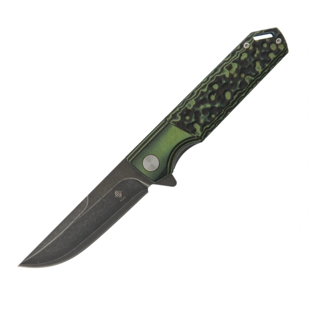 Nóż składany Womsi Wasp, rękojeść G10 zielono-czarna, ostrze S90V 90 mm