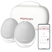 Momcozy M9 Podwójny Laktator Elektryczny Szary 150ml Zestaw do Odciągania Mleka