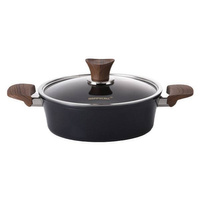 HAPPYCALL Garnek IH Woodique 24 cm 3 L Niski Czarny