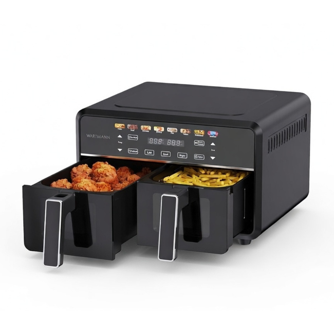 Frytkownica beztłuszczowa dwukomorowa Wartmann WM-2511 11L Dual Air Fryer 3w1 Infrared