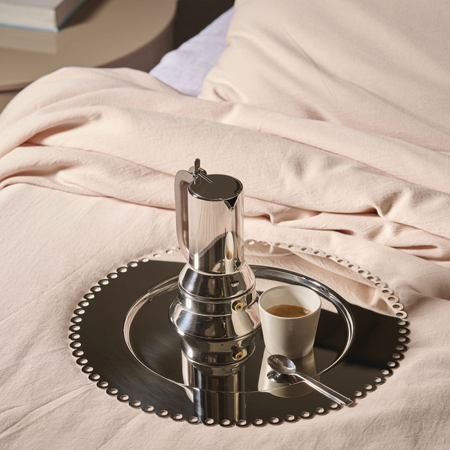 Edges taca/talerz ze stali nierdzewnej 18/10 tłoczonej na zimno il tornitore matto - Alessi