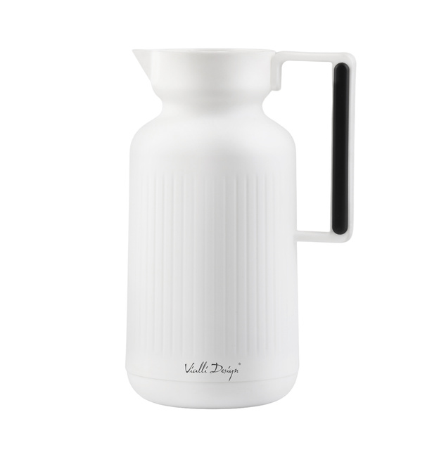 Termos z wkładem szklanym Lungo 1l Biały 9255 - Vialli Design