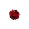 Kule świąteczne Rituali Domestici Rosesurose, czerwone z kwiatami, zestaw 4 szt., 18 cm