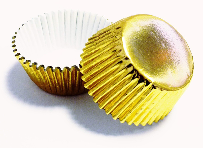 Pme metaliczne mini papilotki na muffinki (45 sztuk) złoty