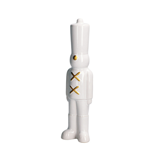 Figurka żołnierz Rituali Domestici Sullattentisto, biała, kamionka, 26 cm