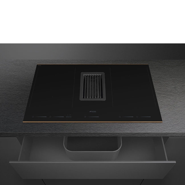 Smeg - Płyta kuchenna Dsn hobd682r1 Czarne szkło + Miedź