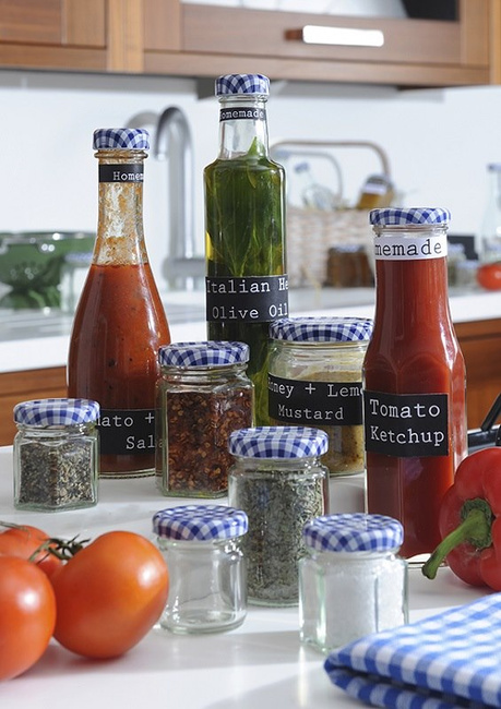 Słoik sześciokątny Kilner Made In England 110 ml z pokrywką w kratkę