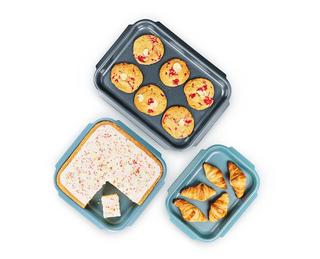 Zestaw blach do pieczenia Joseph Joseph Nest Bake, 3 rozmiary, stal węglowa