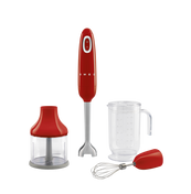 Smeg - Blender ręczny z akcesoriami 50's Style HBF03RDEU Czerwony