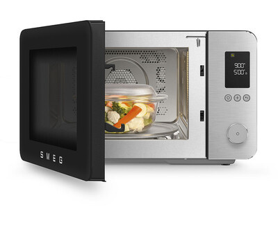 Smeg - Kuchenka mikrofalowa SDA Collezione - czarny mat