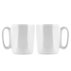 Dwa kubki ceramiczne z uszkiem 80 ml Fuori białe 30138 - Vialli Design