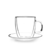 Komplet 2 filiżanek ze spodkami z podwójną ścianką 250ml Amo 27565 - Vialli Design