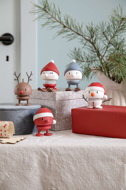 Figurki dekoracyjne soft Santa Snowman S White - Hoptimist