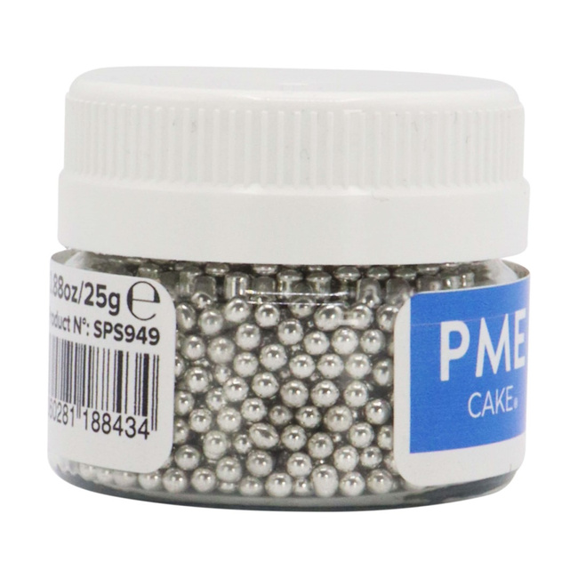 Pme Cukrowe Perełki Dekoracyjne 100 G 2.3 Mm, Srebrny
