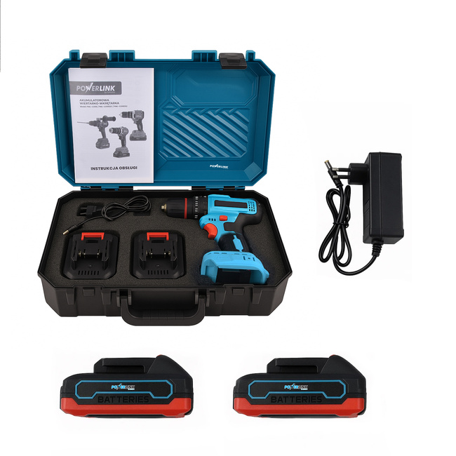 Wiertarko-wkrętarka Extralink Powerlink PWL-CD1003C z udarem, uchwyt 13 mm, 20 V