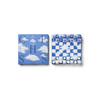 Szachy Printworks Chess Clouds, drewniane figury, plansza z akrylem, wzór chmur