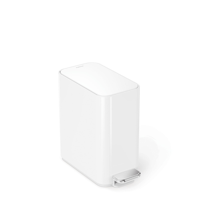 Kosz na śmieci z pedałem, 5 l, biały - Simplehuman