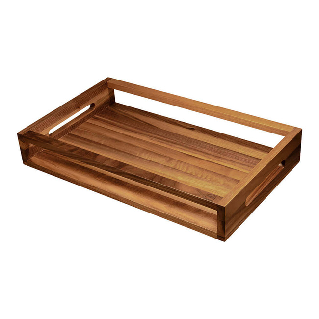 Vasd Dwustronna Taca Z Drewna Orzechowego - 49 X 27 Cm - Artelegno