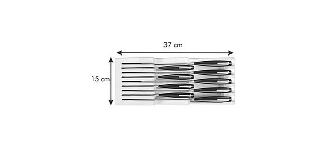 Pojemnik na noże Flexispace 370 x 148 mm, na 9 noży - Tescoma