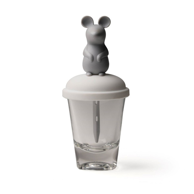 Pojemnik do lodów na patyku Qualy Mouse, biało-szara myszka