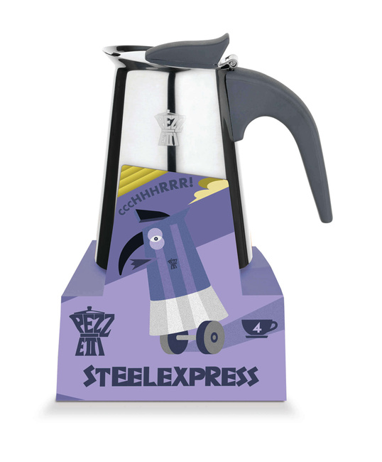 Steelexpress Stalowa kawiarka indukcyjna (6 filiżanek) - Srebrny - Pezzetti