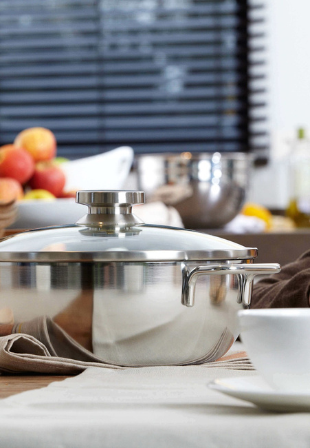 Demeyere Apollo 7 Patelnia Głęboka 2h Z Pokrywką 28 Cm