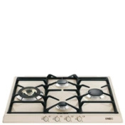 Smeg - Płyta Gazowa, 60 Cm, Cortina, Kremowa Cortina Sr764po Kremowy (Pokrętła Z Mosiądzu).