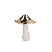 Figurki grzybki Rituali Domestici Siamspuntati, złoty kapelusz, biały trzonek, 2 szt., 14,5 cm