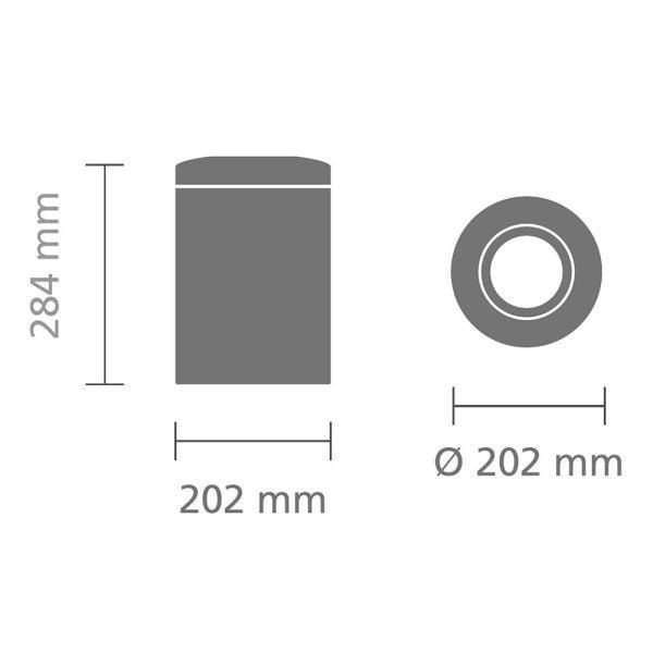 Kosz 7l samogaszący - Stal matowa - Brabantia