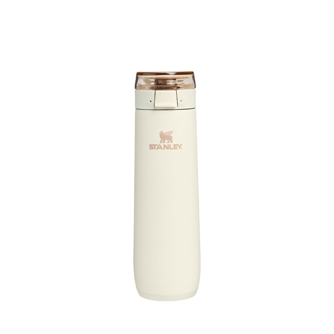 Butelka termiczna Stanley FlowState Spring Bottle 0,59 l ze słomką, kremowa Cream