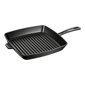 Staub Kwadratowa Żeliwna Patelania Grillowa 30 Cm, Czarny