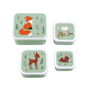 Lunchboxy dla dzieci Forest friends sage - A Little Lovely Company