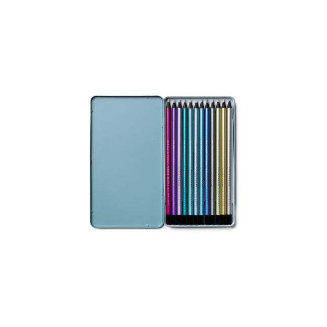 12 kolorowych kredek - Metallic - Printworks