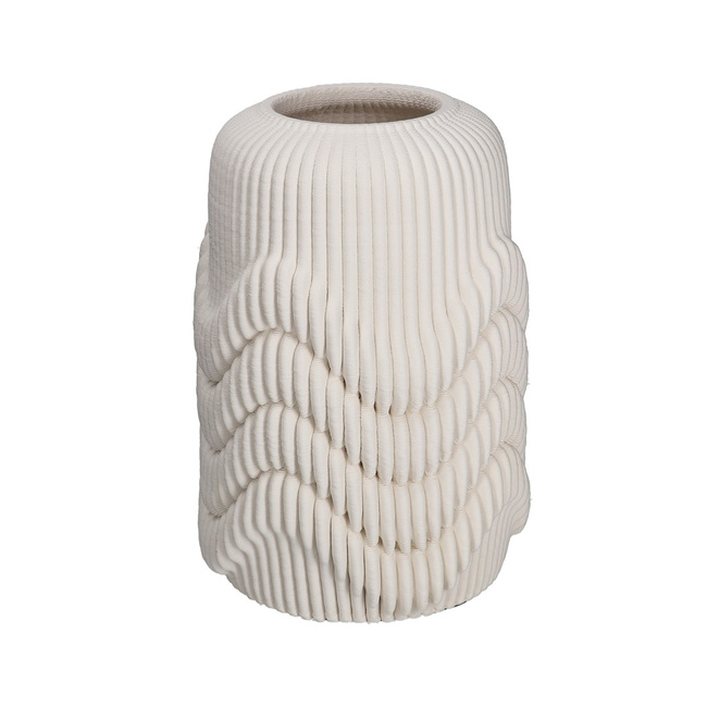 Rituali Domestici Lino Biały Wazon 29.5 x 20 cm