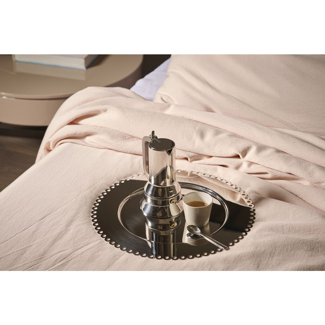 Edges taca/talerz ze stali nierdzewnej 18/10 tłoczonej na zimno il tornitore matto - Alessi