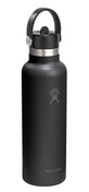 Butelka termiczna Hydro Flask Standard Mouth 21 oz (621 ml) ze słomką Flex Straw, czarna