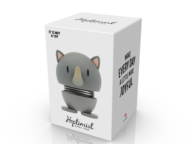 Figurka Hoptimist Soft Rhino S Grey, szary nosorożec