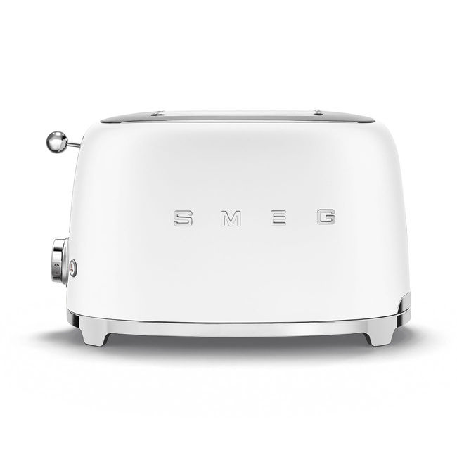 Smeg - Toster, Dwie Kromki, Biały Mat 50's Style Tsf01Whmeu Biały Mat