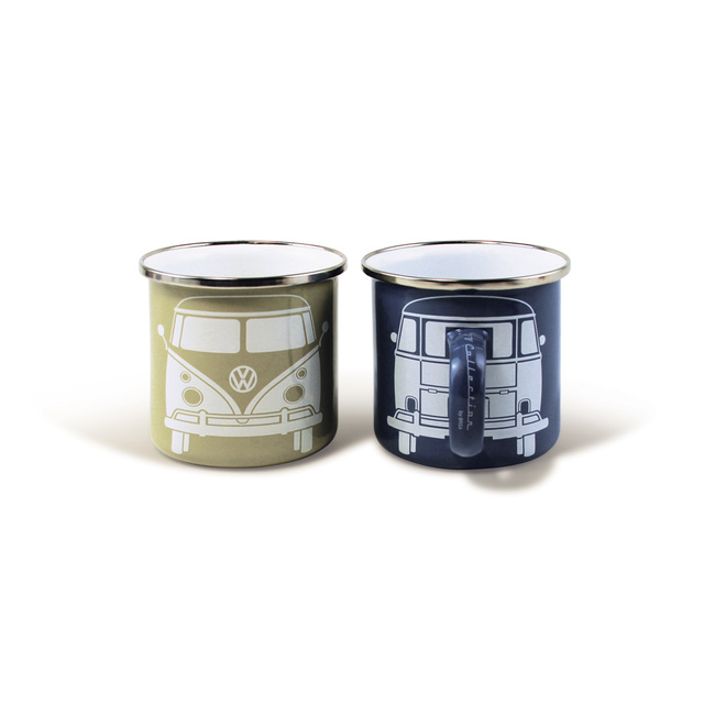 Vw Zestaw 2 Kubki Emalia Blue/Grey