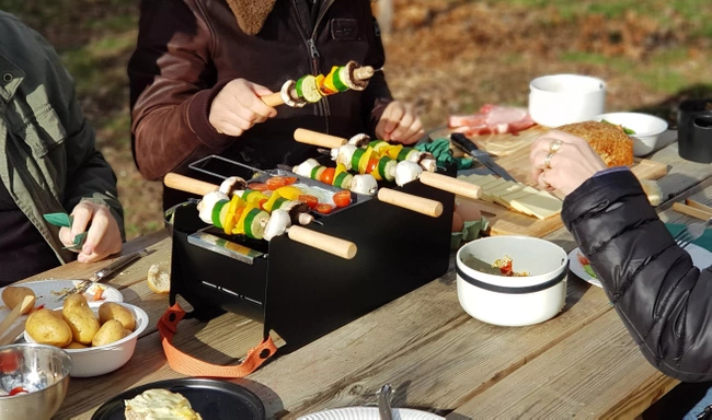 Grill Turystyczny Czarny - Cookut