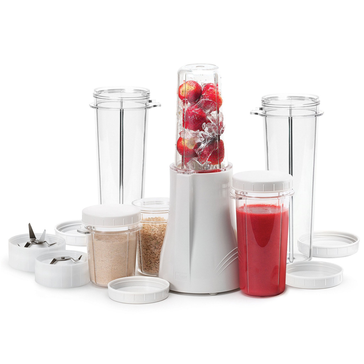 Blender Tribest Personal Blender PB-250 XL z kubkami w trzech rozmiarach, ostrzami i pokrywkami