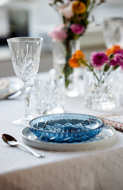 Talerze Sorrento 16 cm niebieskie 4 sztuki Sorrento Lyngby Glas 